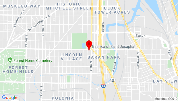 Google Map of 2333 S 6th St, Milwaukee, WI 53215